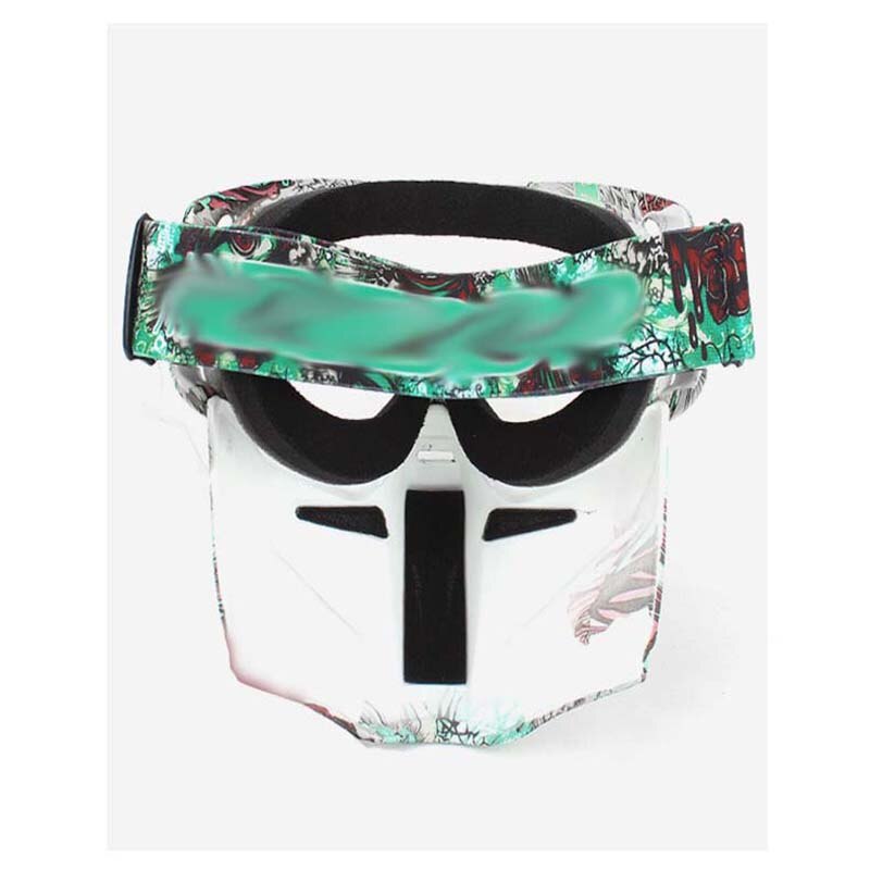 Kleurrijke motorfiets full face masker bril flexibele moto bril skibril gezichtsmasker motocross skibril atv dirt bike utv