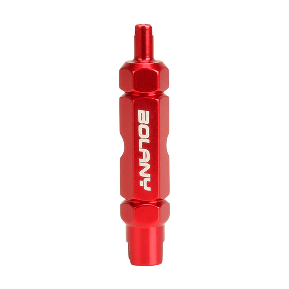 Bicycle Tire Nozzle Wrench Multifunctional Valve Core Tool Double-head Portable Removal disassembly spanner Bike Repair: Red