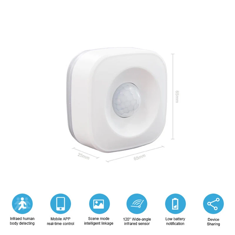 Tuya Smart Motion Sensor ZigBee WIFI PIR Bewegingsmelder Aanwezigheidssensor APP Controle Beveiliging Voor Alexa Google Home
