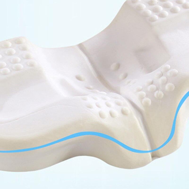 Almohada antiarrugas de espuma viscoelástica curva ergonómica que mejora las almohadas para dormir perfecta soporte para el cuello cóncavo reposacabezas-gris