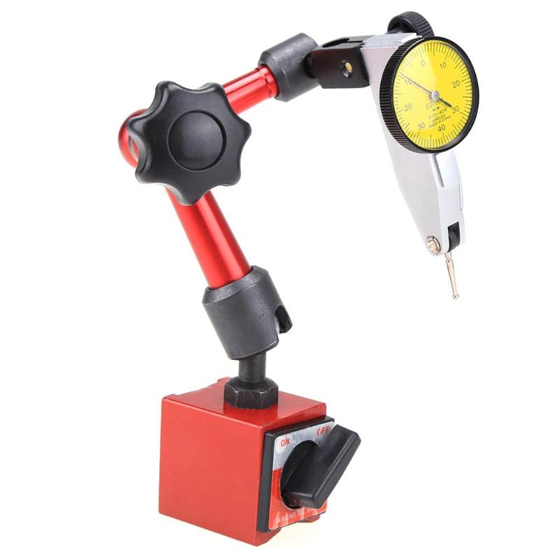 Indicador de palanca de prueba de agua de 0 a 0,8mm, indicador de Dial de alta precisión de 0,01mm con Base magnética Flexible de Metal