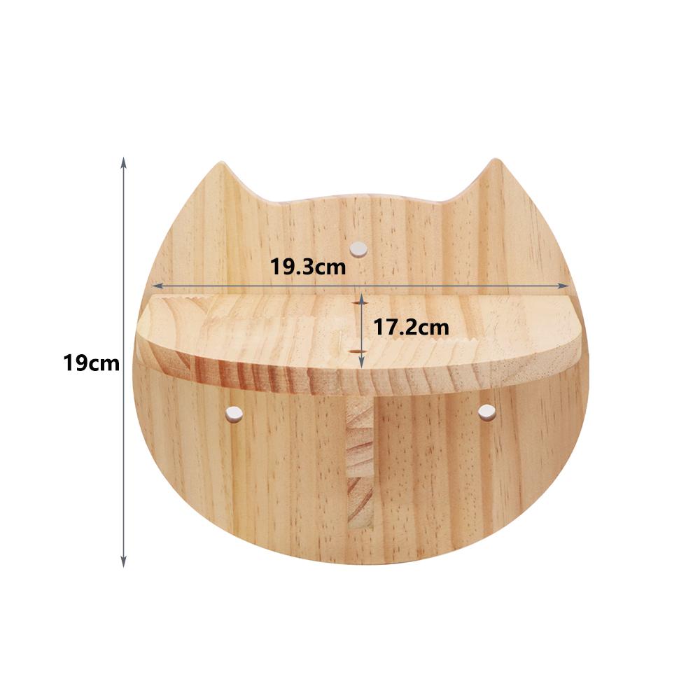 Estante para gatos, hamaca de pared, estantes de escalada en forma de luna y perchas, escalera, escalones de madera maciza para actividades, muebles de pared para gatos de interior: Azul