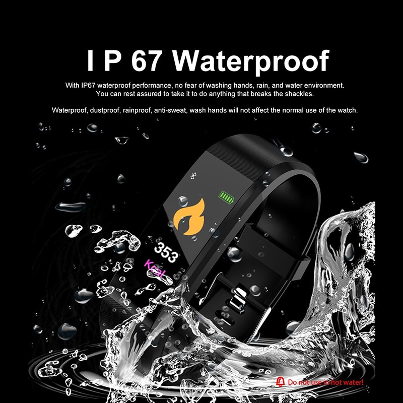 Smartwatch DAZL 115 Plus - Tracker Fitness - Pulsometr - Ciśnienie Krwi - Android/iOS