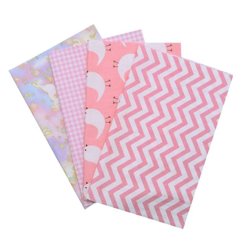 4Pcs 25x20cm Cotton Fabric Floral Print Mixed Style Handmade DIY Children Kids Sewing Patchwork Cloth Material: B06