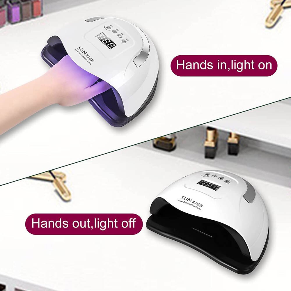 SUN X7 Max-lámpara UV para secado de uñas, secado rápido de uñas , 180W