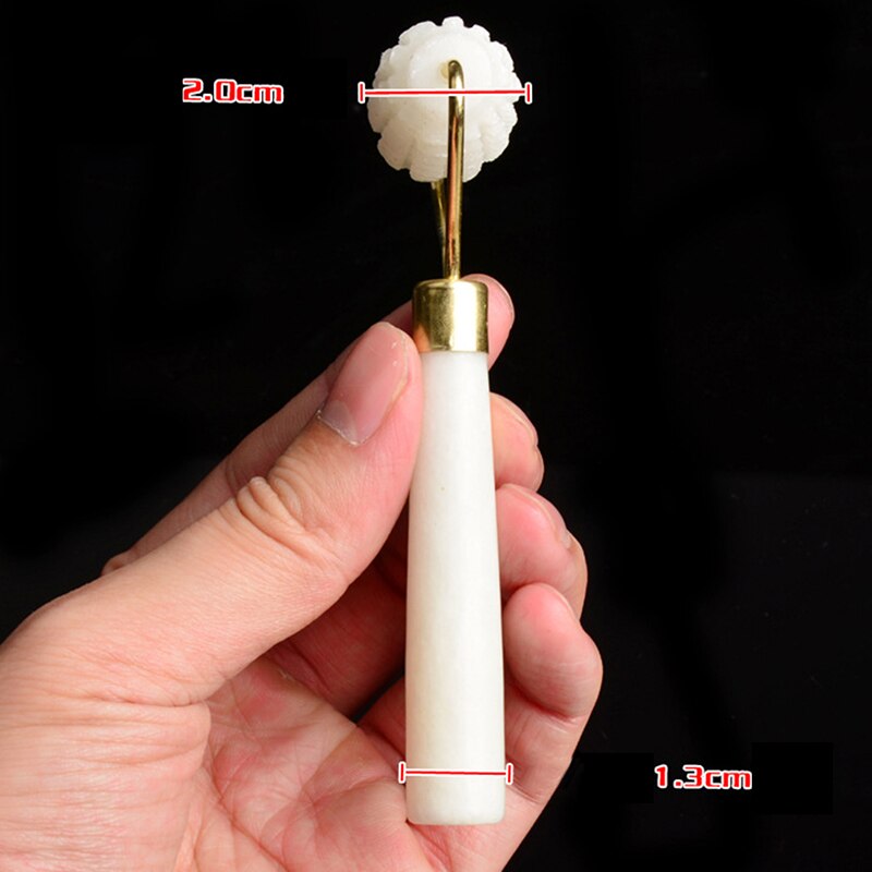 Facial Massage Roller White Manual Natural Jade Stone Face Massager Beauty Tool For Healthy Skin Tool