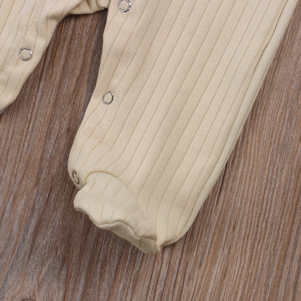 Baby Jongen Meisje Footed Romper Leuke Lange Mouwen Effen Kleur Gebreide Een Stuk Footies Pyjama 0-6Months