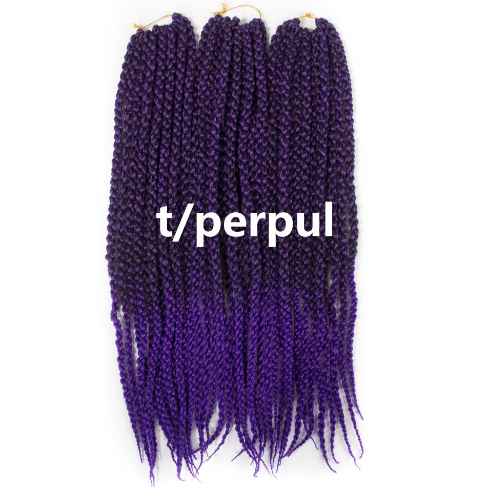 Qp Hair 3D Cubic Twist Crochet Braids Ombre 22" 120g/pack Ombre Crochet Braid Hair Extensions synthetic High Temperature Hair: T1B/Purple