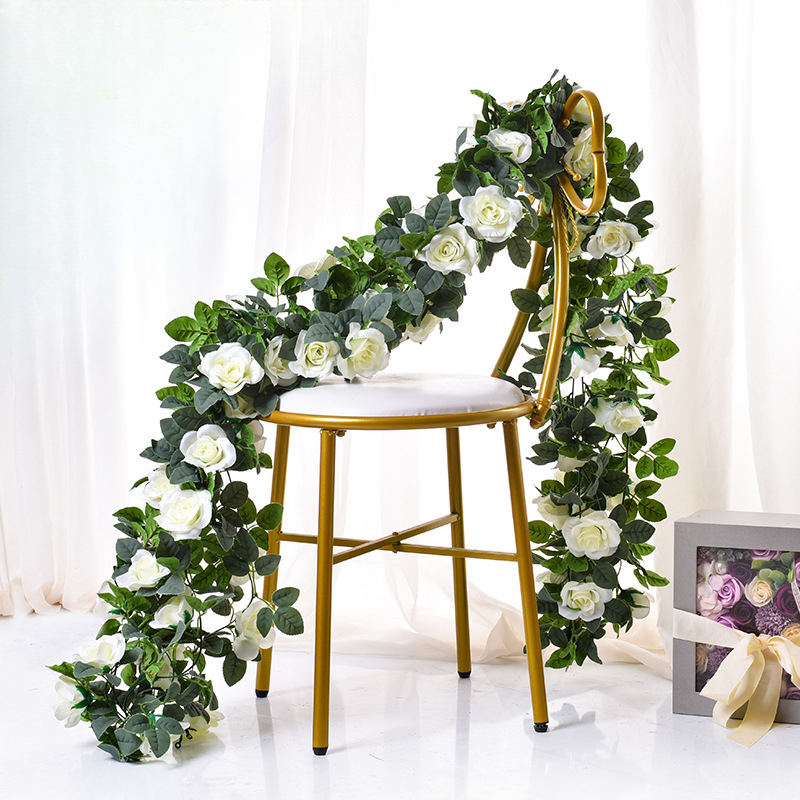 Knstliche rosenranke, 16 bltenkpfe, lnge 220cm...  Grandado