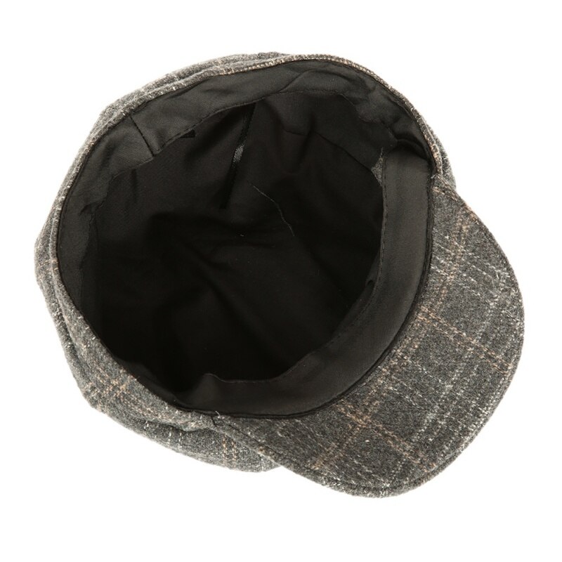 Kvinder ottekantet kasket udendørs sport løbehat efterår vinter hatte til mænds s 6 farver smuk plaid sport baret kasket