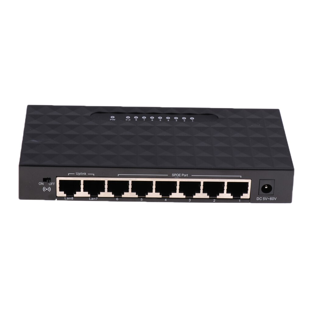 Interruptor rápido SPoE de 6 puertos con 2 Ethernet, IEEE802.3/802.3u 10/100Mbps