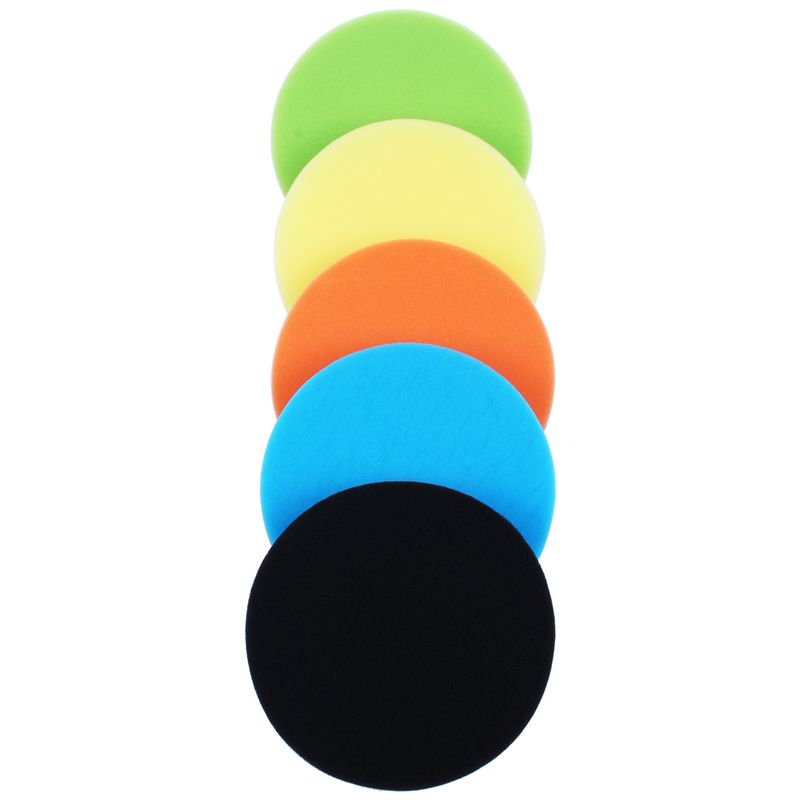 5PCS 6 inch (150mm) Flat Sponge Buff Buffing Pad Polishing Pad Kit Car Polisher