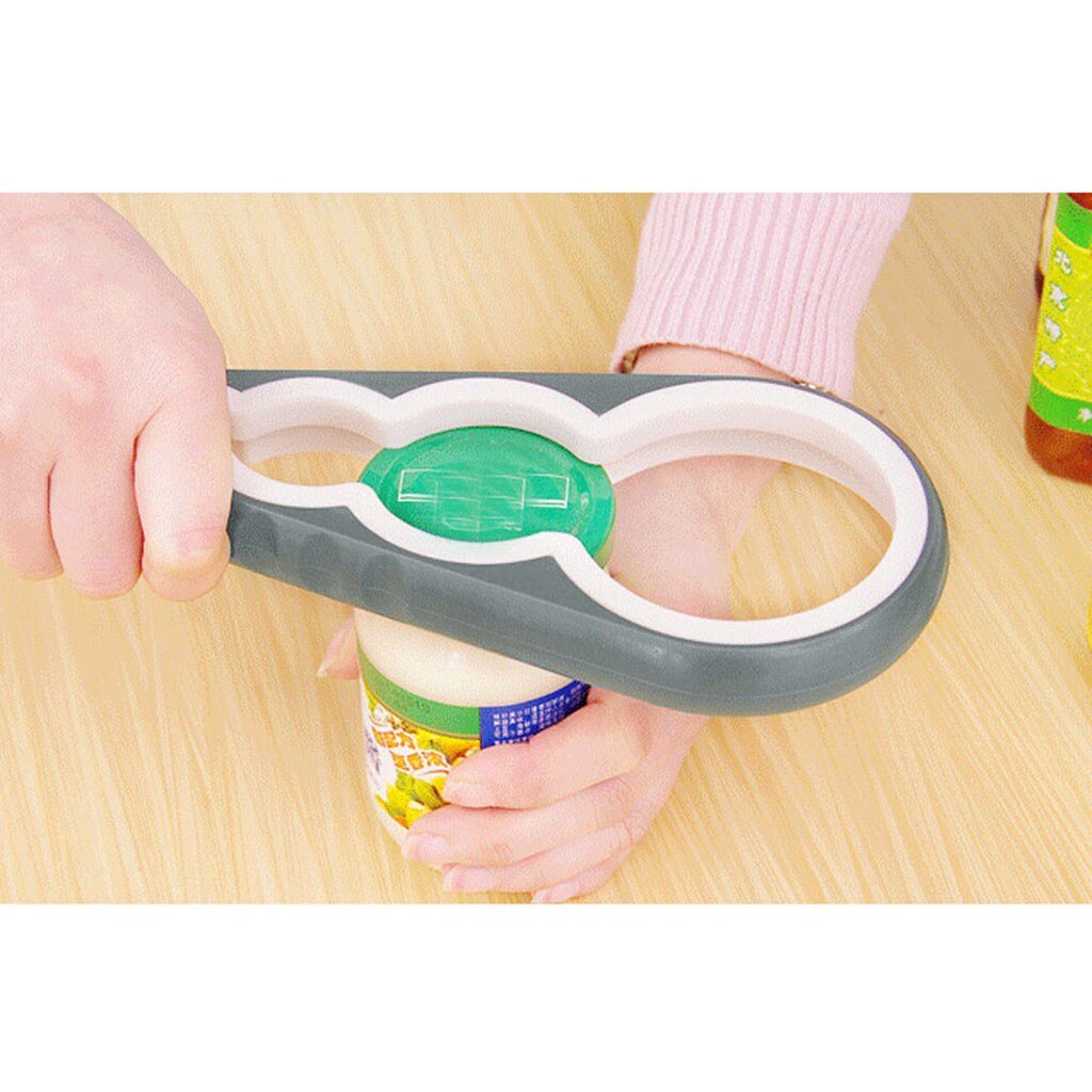 4 In 1 Deksel Jar Opener Schroef Cap Jar Fles Cover Opener Blikopener Handleiding Antislip Cap Fles launcher Opener Keuken Gadget