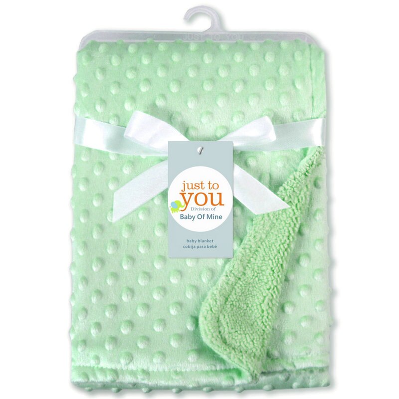 Baby tæppe & indpakning af nyfødt termisk blødt fleece tæppe massivt sengetøjssæt bomuldstæppe: Grøn