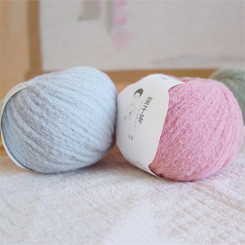 Fil de Mohair amour Angola 55G, fil fin tricoté à la main pour pull de bébé, laine douce au Crochet pour châle écharpe fil fin au Crochet
