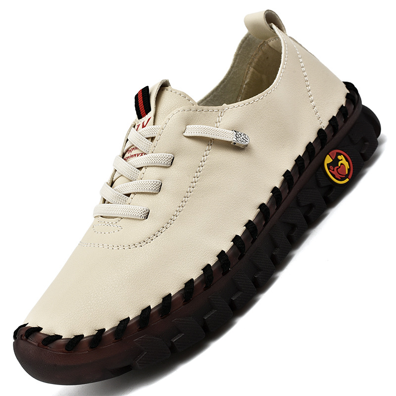 2023 zapatos planos para mujer, nuevos mocasines ortopédicos, mocasines para mujer, bailarinas cosidas sin cordones para mujer, zapatos de enfermera médicos: Beige / 43