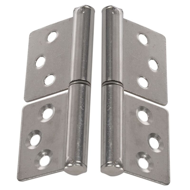 3 inch Silver Tone stainless steel 360 Degree Rotating Window Door Flag Hinge 2 Pieces