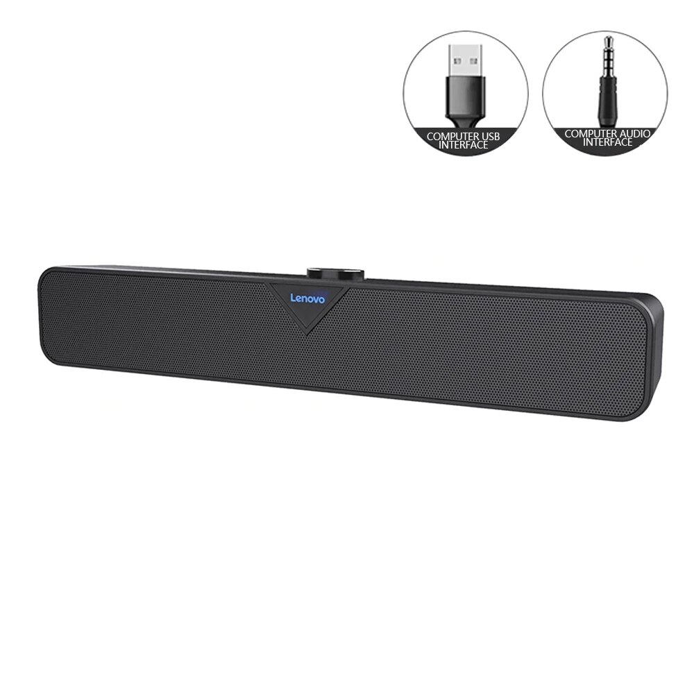 Lenovo L102 Tv Geluid Bar Bedrade En Draadloze Bluetooth Home Surround Soundbar Voor Pc Theater Tv Mini Speaker Bass Stereo speaker: Wired speaker