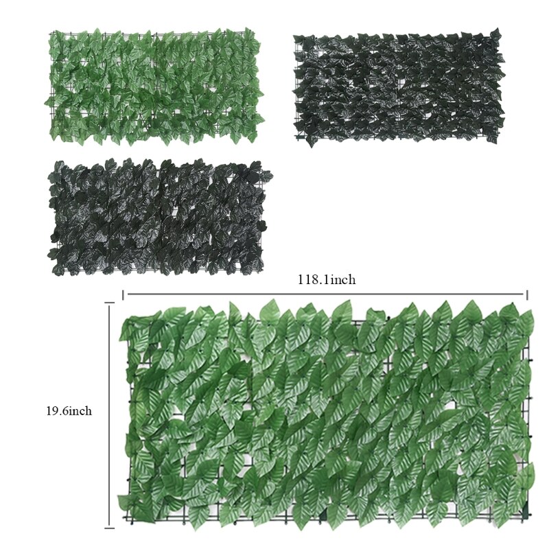 Artificial Leaf Leaves Privacy Fence Screen Stretchable Hedge Vine Decoration for Home Outdoor Garden Yard Wall