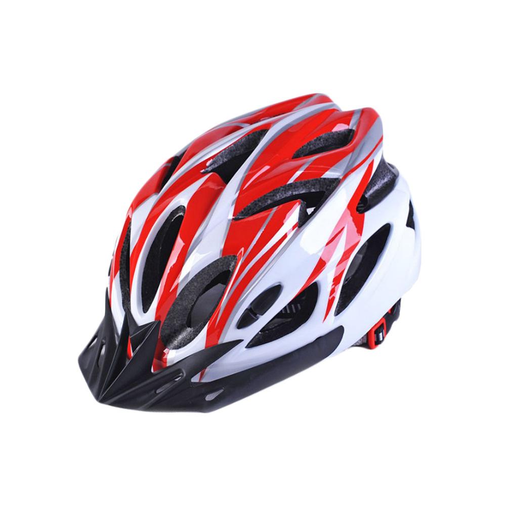 Cycling Helmet Bicycle Helmet Mountain Road Bike Helmets With Impact-absorbing Foam: Red B