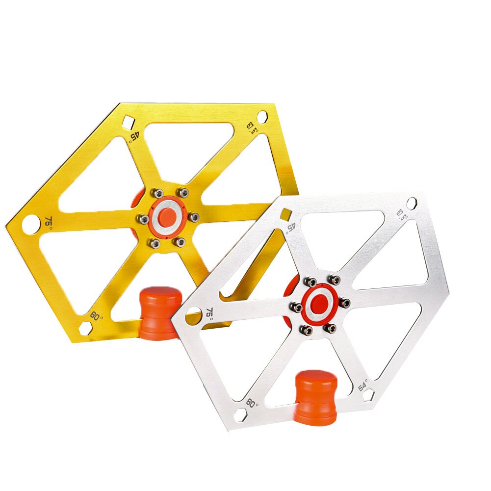 Saw Angle Finder Ruler Multi Angle Gauge Protractor Aluminum Alloy Hexagon Woodworking Measurement Tool Silver Angle Tools