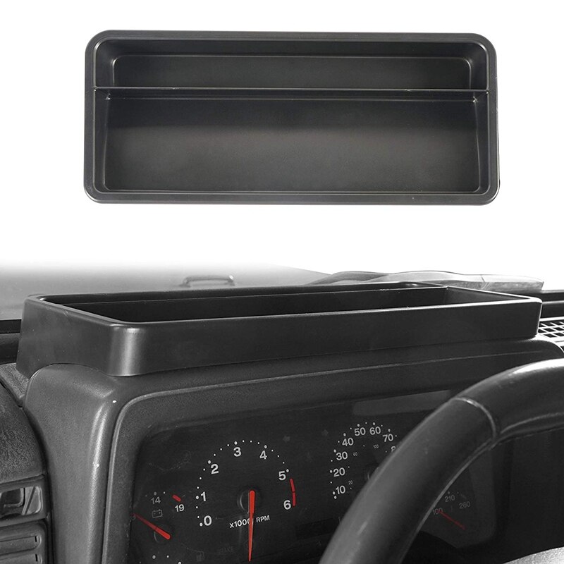 Dashboard Storage Box for Jeep Wrangler TJ 1997-2006 Dash Phone Holder Organizer Tray