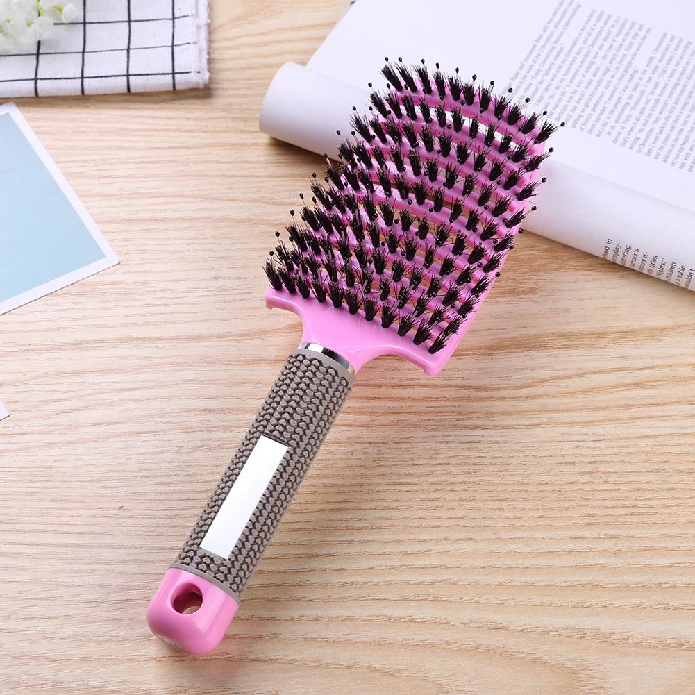 Cheveux cuir chevelu Massage peigne soies 3 couleur femmes Nylon cuir chevelu Massage soies cheveux peigne bouclés droite Anti statique brosse à cheveux outils