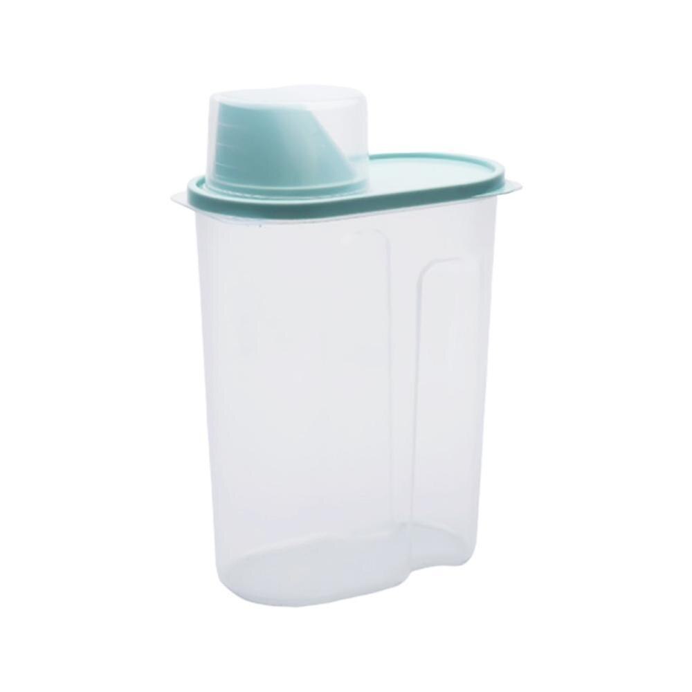Boîte de stockage de nourriture de PP ensemble de récipient clair en plastique avec verser des couvercles bouteilles de Grains pots de stockage de réservoir cuisine séchée 1.9L-2.5L D4E7: BLUE 2.5L