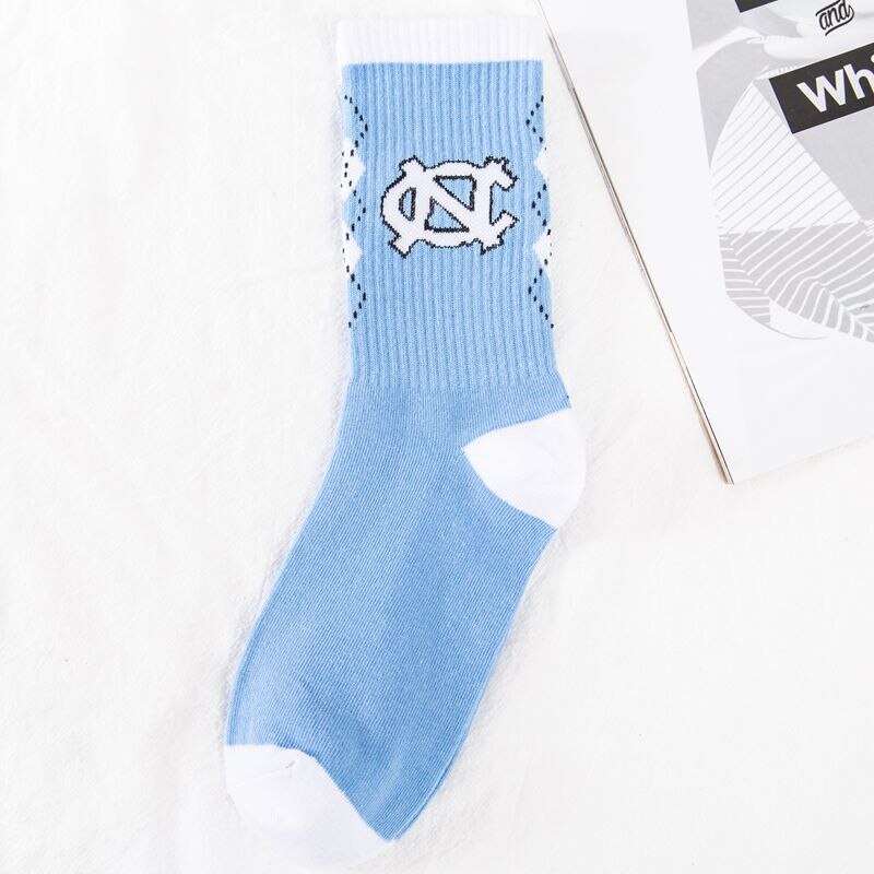 Women Socks Harajuku Blitz Hip-hop Cotton Novelty Socks Couple Streetwear Black White Blue Japanese: 2