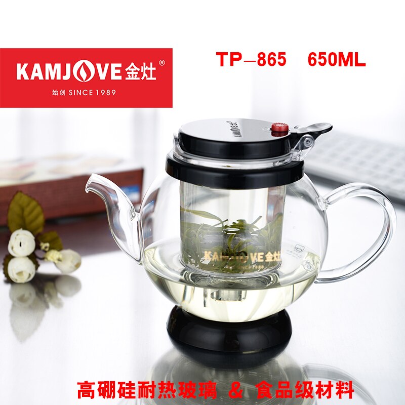 [Grandiosidade] vários kamjove vidro kungfu bule de chá piaoyi bei conveniente chá kungfu conjunto de imprensa auto-arte aberta xícara de chá: TP-865 650ml