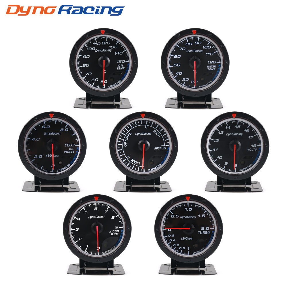 Dynoracing 60MM Volt meter Water temp Oil temp gauge Turbo Boost gauge Oil press meter Exhaust gas temp gauge EGT Vacuum gauge