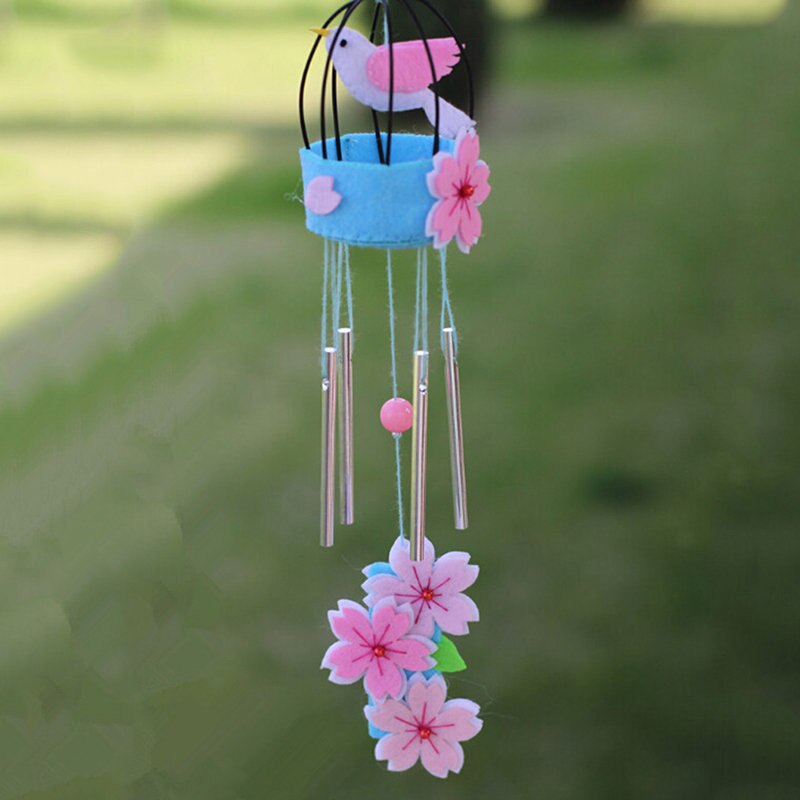 Diy Cute Owl Flowers Sakura Chick Handmade Felt Craft Material Pack Diy Wind Chimes Door Ornaments Home Bedroom Decoration