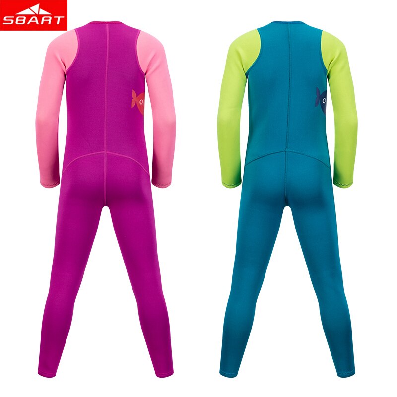 Sbart 2Mm Een Stukken Kinderen Warm Neopreen Wetsuits Kinderen Swimwears Duikpakken Lange Mouwen Jongens Meisjes Surfen Rash guards