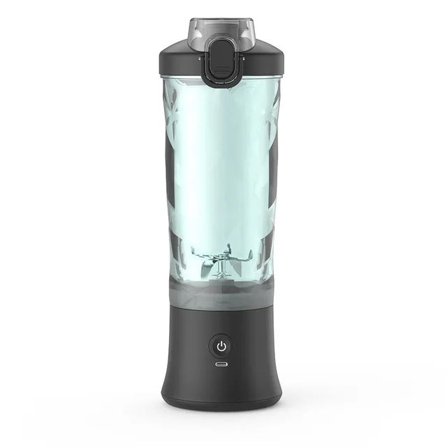 Portable Blender Juicer Multifunctional Usb Charging 600ml Electric Juicer Machine Fresh Fruit Juice Blender Smoothie Cup Bottle: WHITE