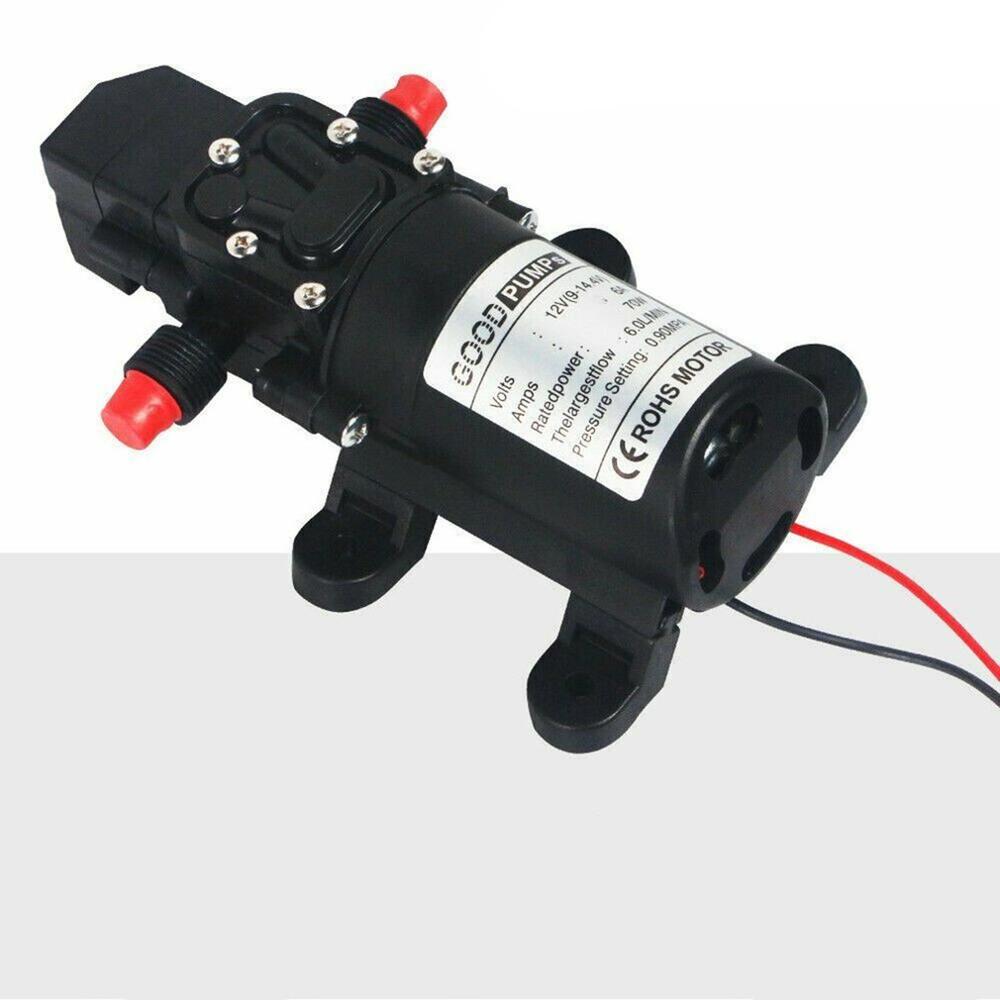 12V Water Pump 4.3Lpm Self-Priming Caravan Camping Boat Electric Car Wash Mini Pump Ribbed On Both Sides