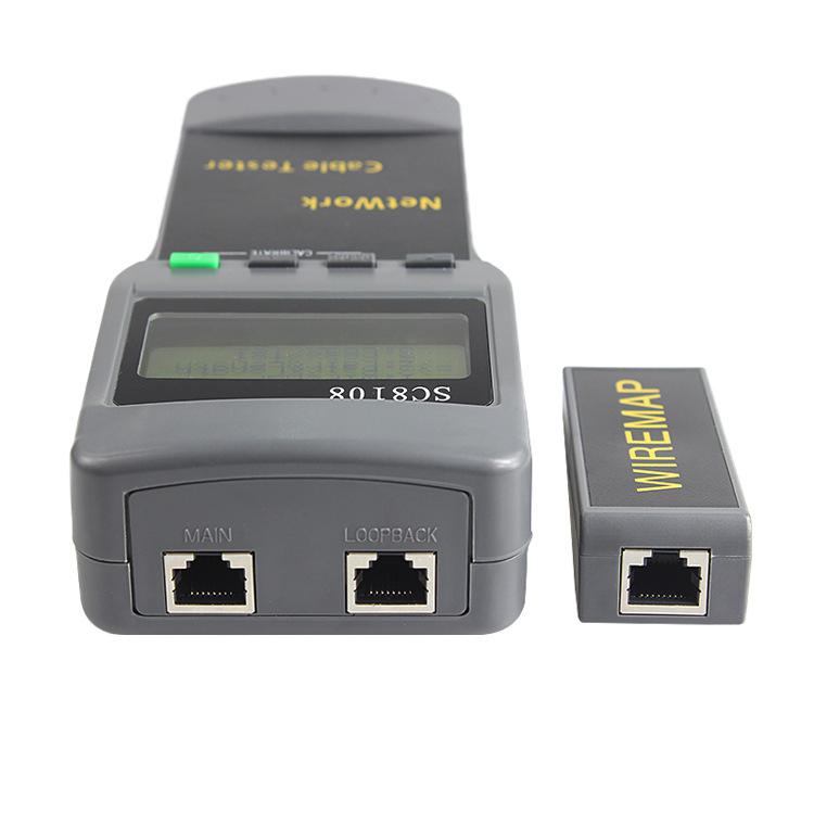 SC8108 Lcd Netwerk Tester Draagbare Multifunctionele Draadloze CAT5 RJ45 Lan Telefoon Meter Lengte Kabel Tester Meter R20