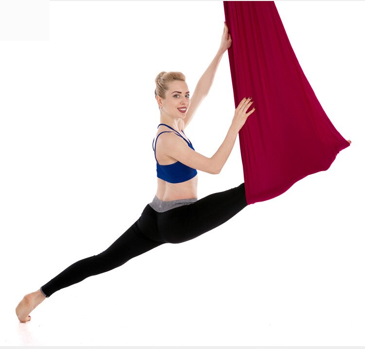 Aerial Yoga Hammock Premium Aerial Silk Yoga Swing Antigravity Yoga: Burgundy