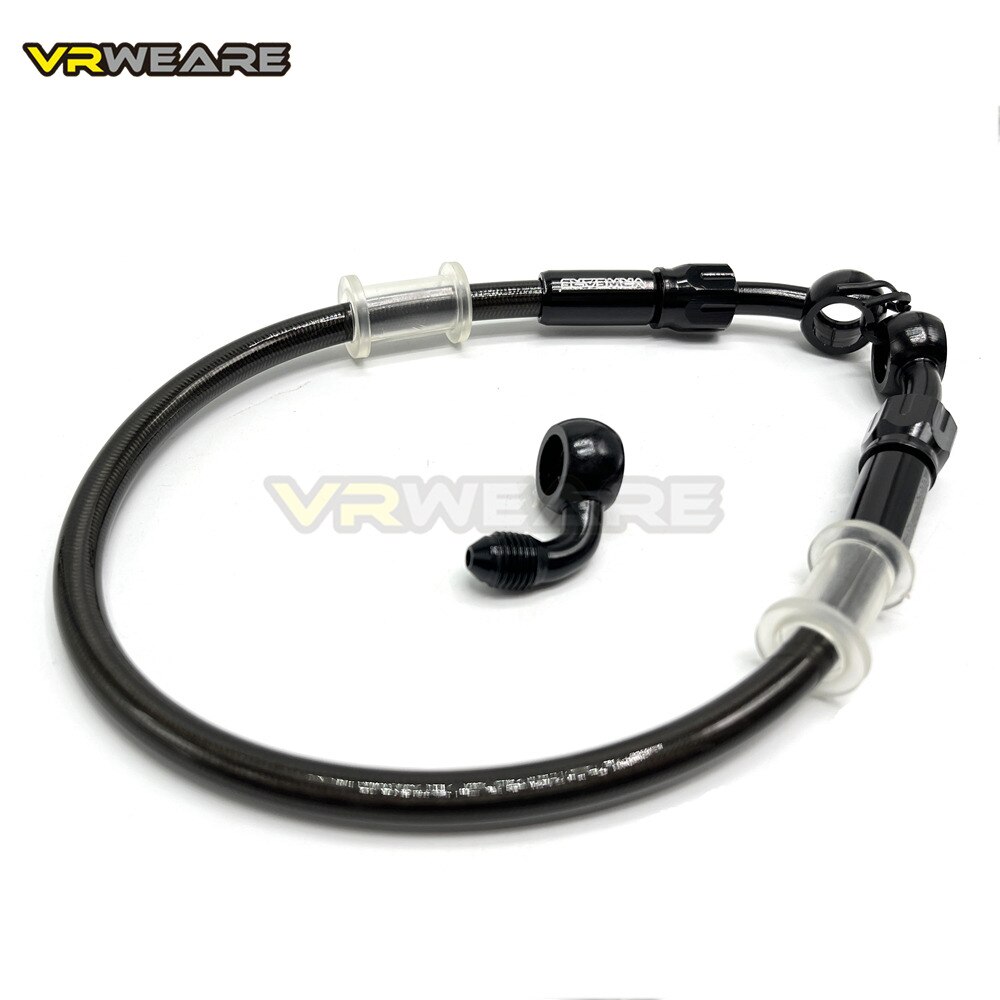 Manguera de freno de motocicleta, línea de freno trenzada de acero inoxidable con banjo giratorio de 360 grados, apta para ATV Pit Dirt Street Racing Bike