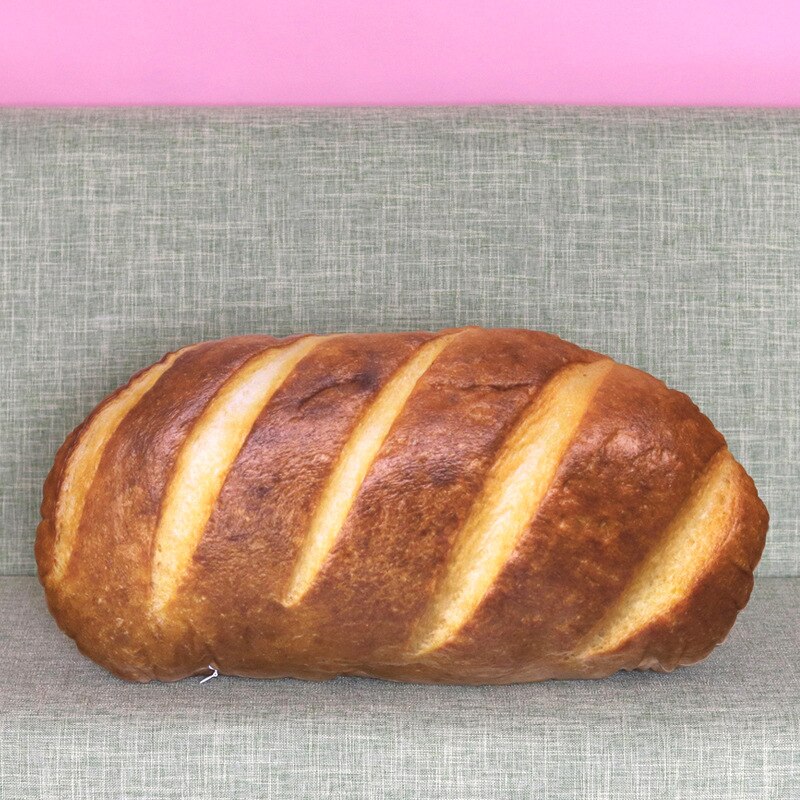 3d simulation mad pude rygpude sjov smør kiks brød hamburger tegneserie plys legetøj sofa stol pude siesta pude: Smørbrød 60cm