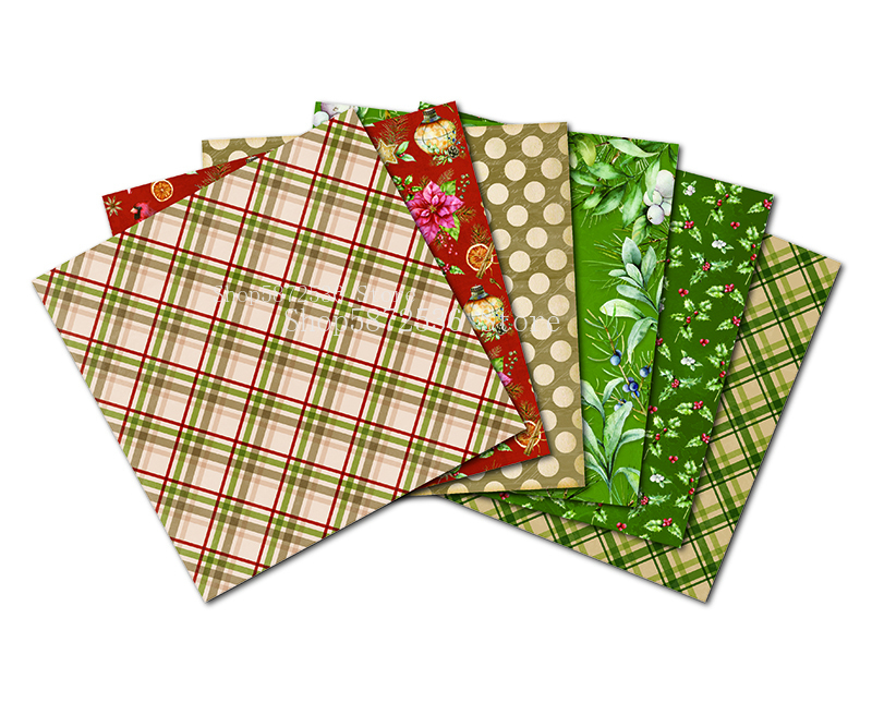 24 Sheets 6X6quot;Paper Merry Christmas Pack Pattern Scrapbooking Paper Pack Handmade Craft Paper Craft Background Pad