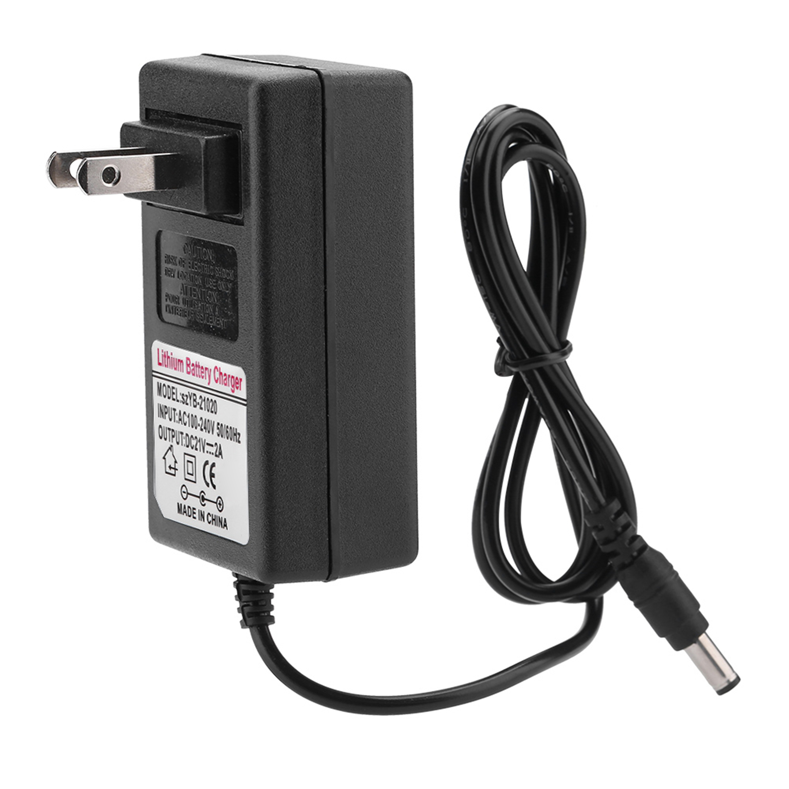 AC 240-V DC 21V 2a sicher aufladen Netzteil Adapter Lithium-Ionen-Ladegerät UK Stecker: Schwarz