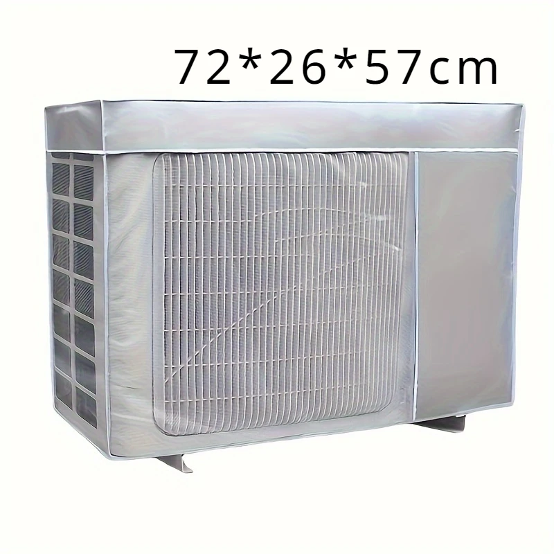 Klimaanlage Abdeckung draussen Klimaanlage Schutzhülle Klimaanlage Staub Abdeckung Sunproof Wasserdichte Abdeckung Anti-Schnee O: Licht Grau