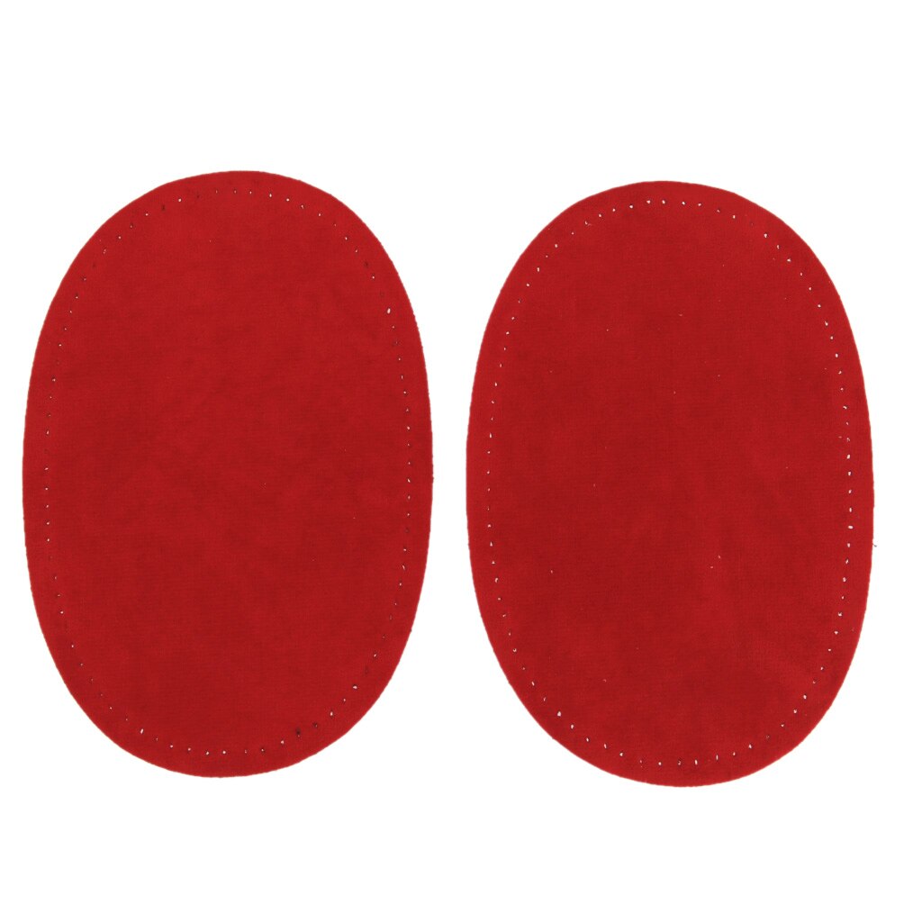 Neue Wildleder Stoff Flecken paar Oval NäHenne auf Knie Ellenbogen Flecken Reparatur NäHenne Stoff Tasche Kleidung Zubehör 14x9 cm 6 Farben: rot