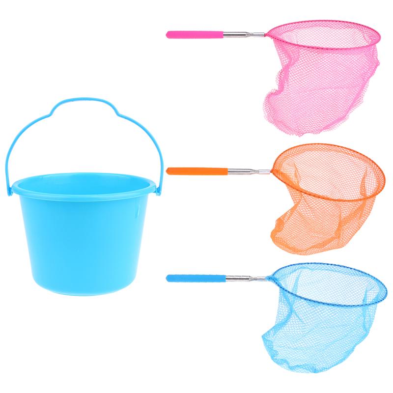 4 Pcs Colored Telescopic Nets Fishing Nets Insect Catching Nets For Kids Playing Catching Insects Bugs