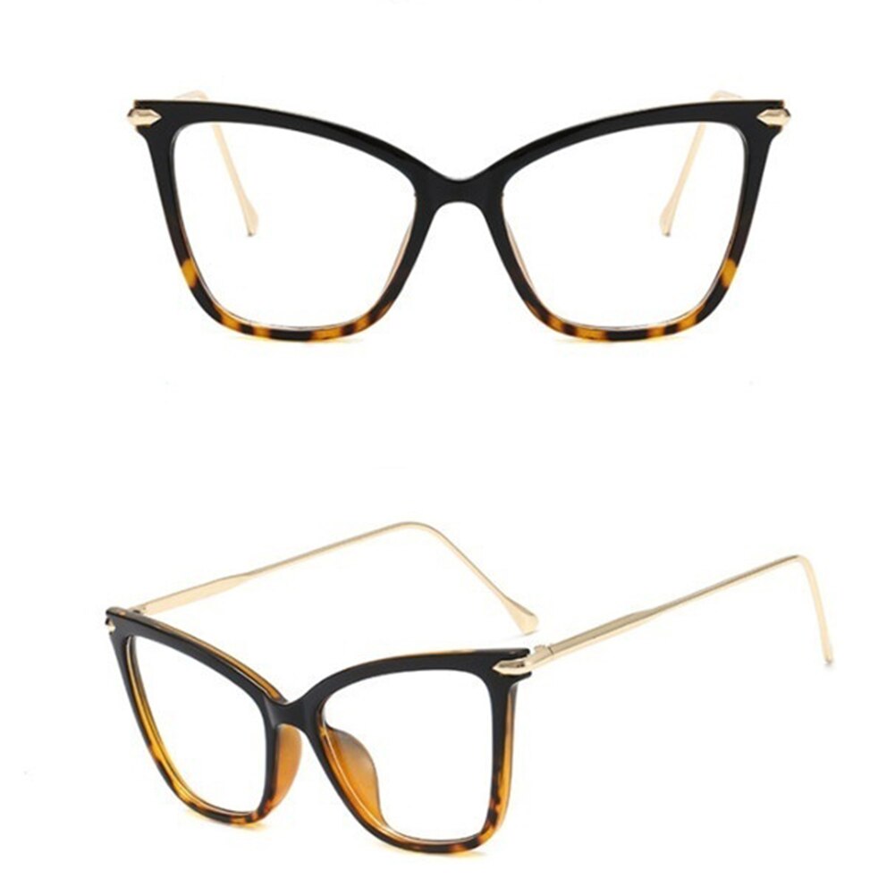 1 Paar Oversized Cat Eye Bril Vrouwen Bril Brillen Retro Cat Eye Bril Brillen Decoratieve Glazen
