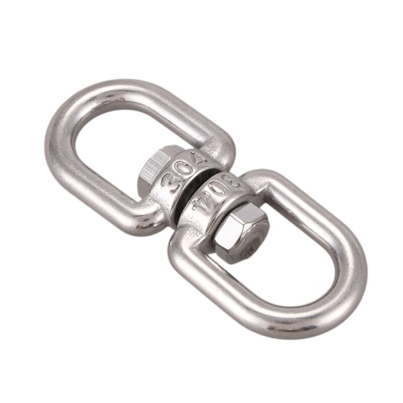 Marine Mooring Stainless Steel 6mm 15/64&quot; Eye to Eye Swivel Ring