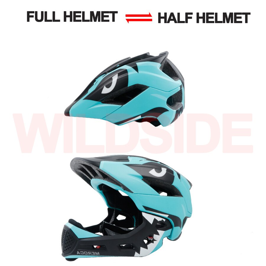 Kids Cycling Helmet Full Face Detachable Chin rest MTB BMX Downhill bike Balance Helmet Casco Ciclismo Capacete