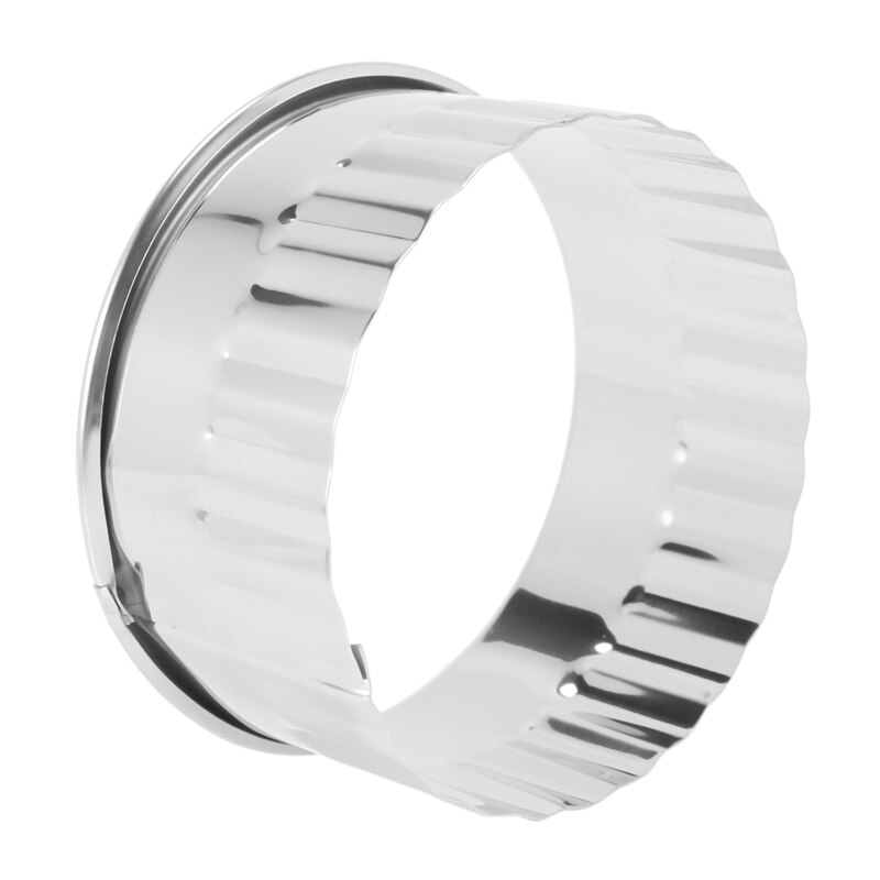 Stainless Steel Fluted Edge Round Cookie Biscuit Cutter Set 12 Pieces Graduated Ring Sizes