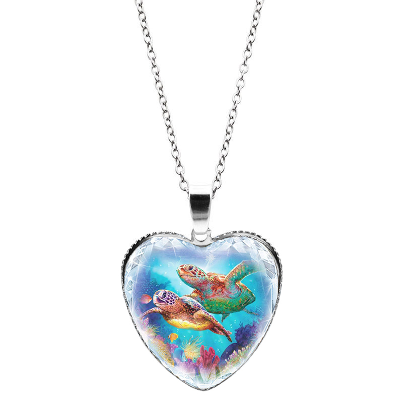 2021 nova moda tartaruga pingente colar feminino moda metal animal bonito acessórios festa presente quatro cores atacado: Cor dourada amarelo claro