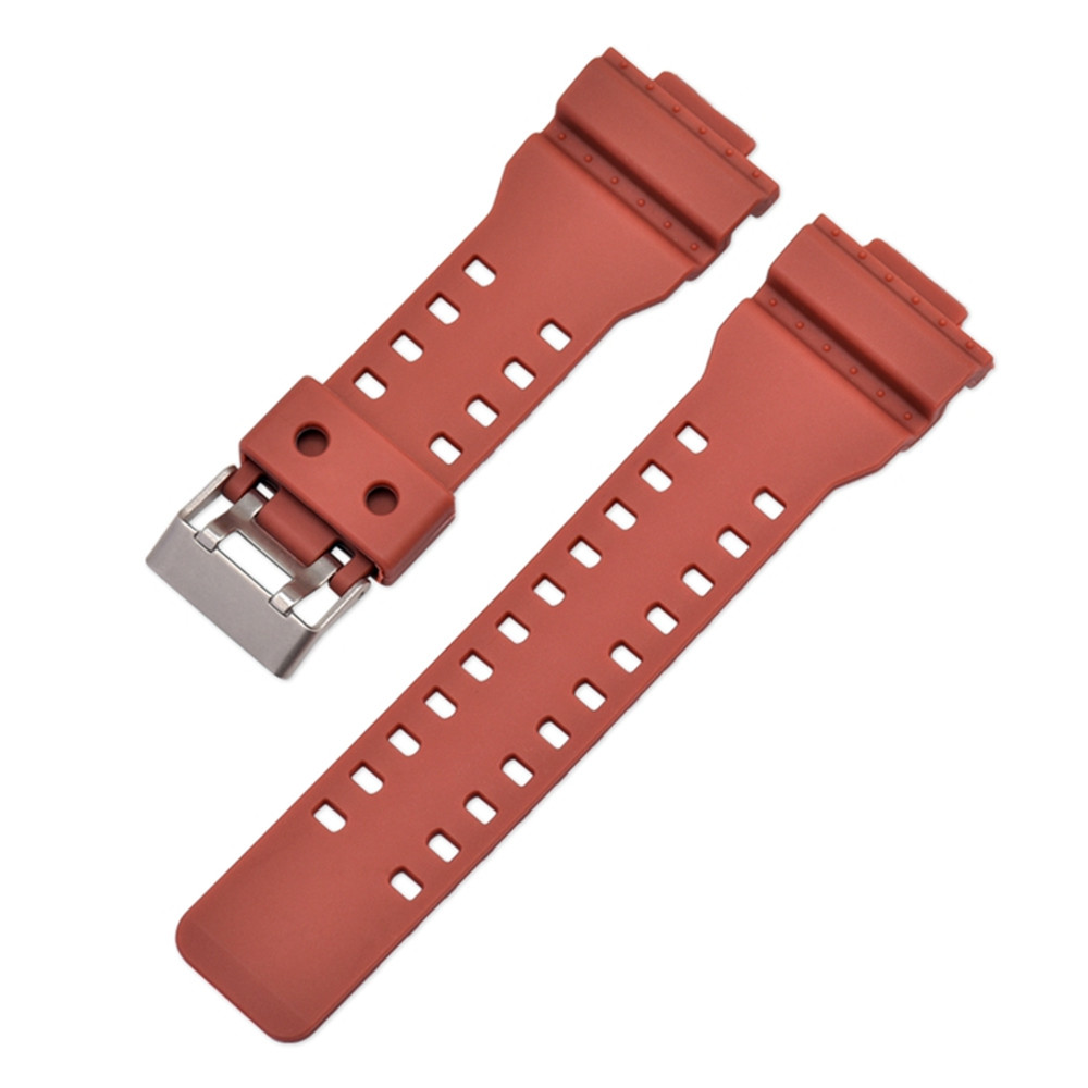 Siliconen Horlogeband voor Casio G-Shock GA-100/110/120/150/200/300 400 700 GD-100/110/120 G-8900 GLS-100 Sport Band Armband: Rood
